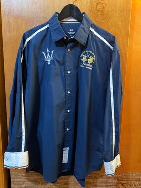 La Martina Maserati Rare Button Down Shirt Size XL